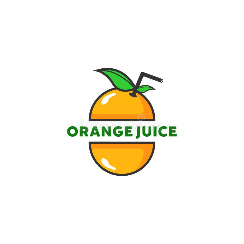 Logotipo del zumo de fruta Logotipo fresco de la bebida stock de ilustración Logotipo del zumo de fruta Logotipo fresco de la bebida stock de ilustración