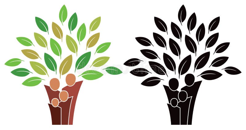 Logotipo del árbol de familia libre illustration Logotipo del árbol de familia libre illustration