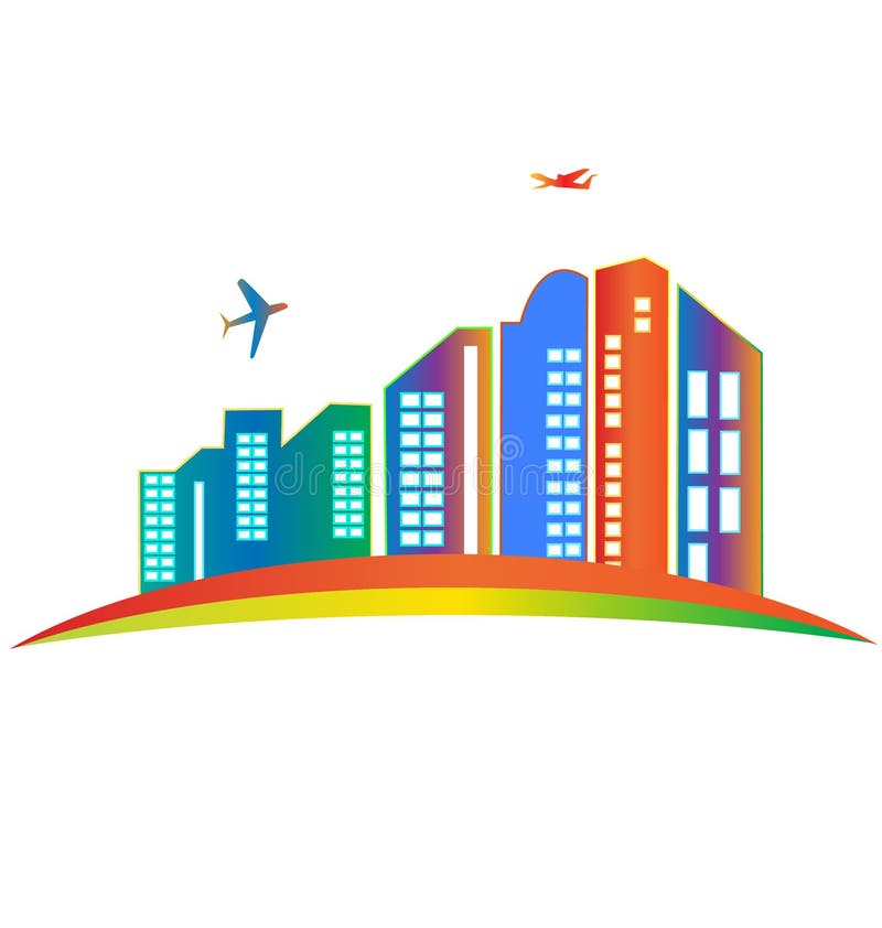 Logótipo Skyscraper ilustração royalty free