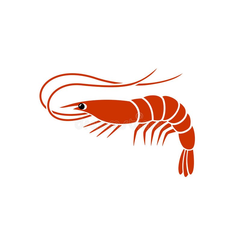 Logotipo do camarão ilustração stock Logotipo do camarão ilustração stock