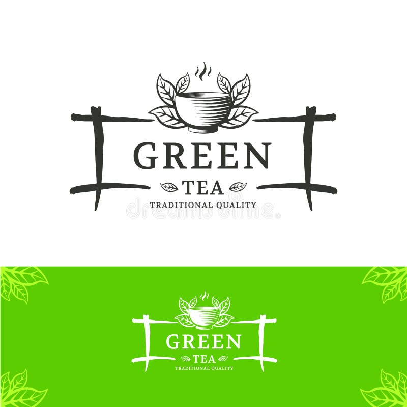 Logotipo do chá ilustração stock Logotipo do chá ilustração stock