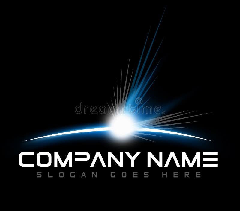 Logotipo do crepúsculo do espaço ilustração stock Logotipo do crepúsculo do espaço ilustração stock