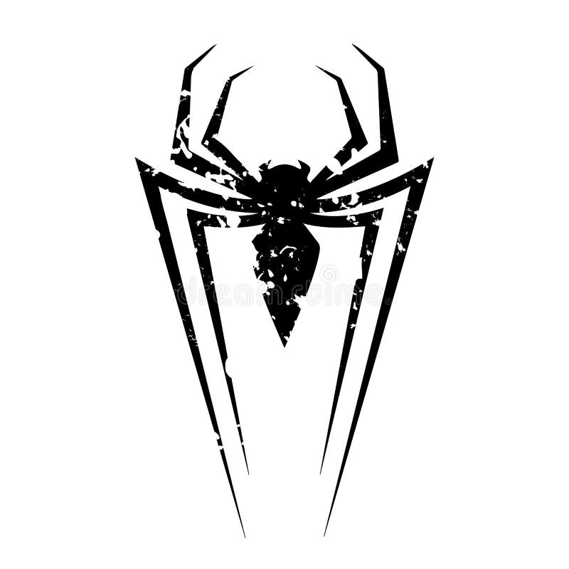 Logotipo do homem-aranha no estilo do grunge ilustração royalty free Logotipo do homem-aranha no estilo do grunge ilustração royalty free
