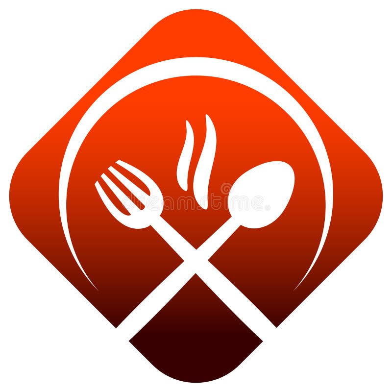 Logotipo do jantar ilustração do vetor Logotipo do jantar ilustração do vetor