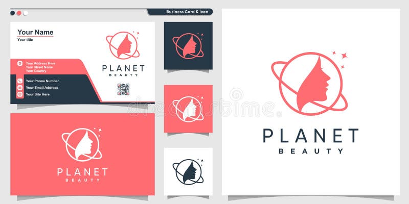 Planet mobile, design de modelo de logotipo de loja de telefones