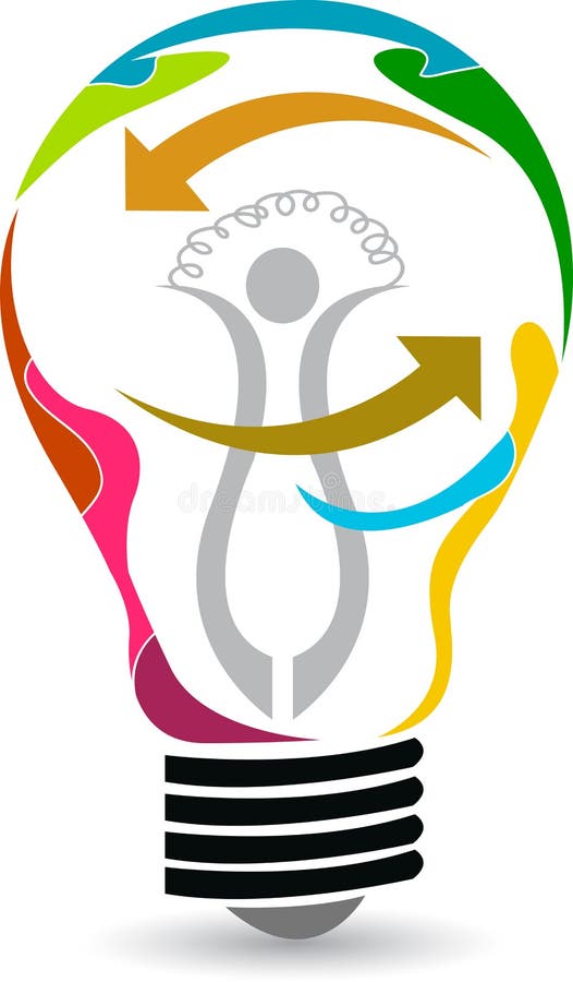 Logotipo do projeto da lâmpada ilustração royalty free Logotipo do projeto da lâmpada ilustração royalty free