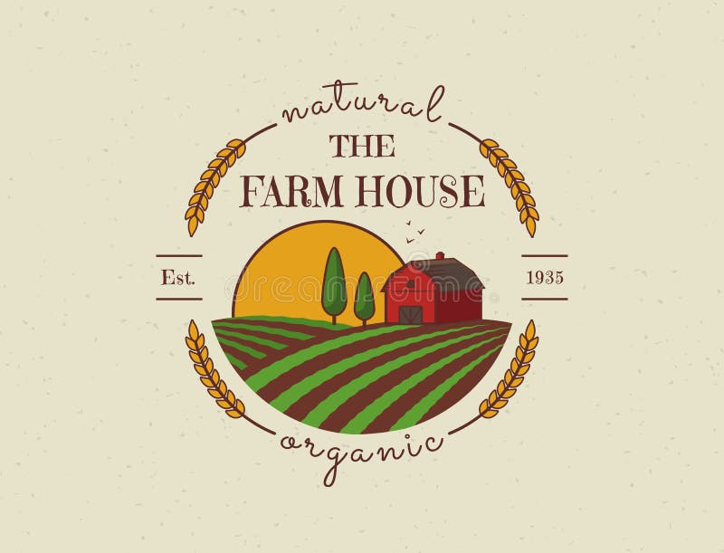 Logotipo do vetor da casa da exploração agrícola