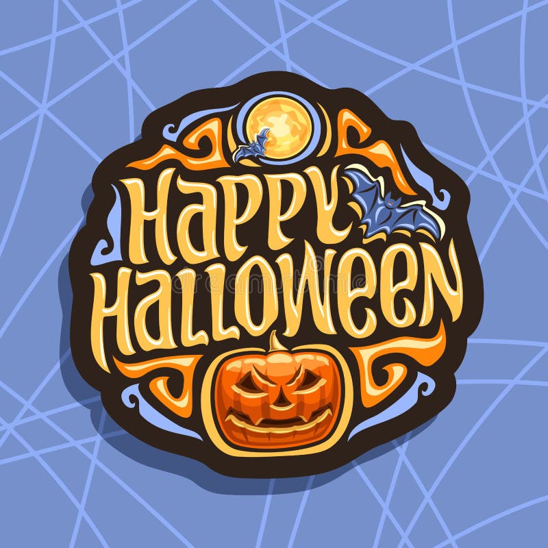 Logotipo de desenho animado de hipopótamo fofo de Halloween