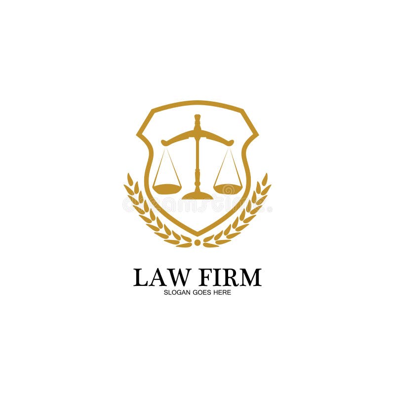 Logotipo e modelo de design de ícone do Law Firme-