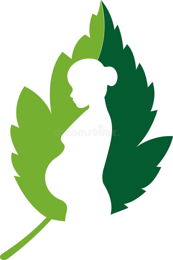 Logotipo erval da medicina da gravidez ilustração stock Logotipo erval da medicina da gravidez ilustração stock