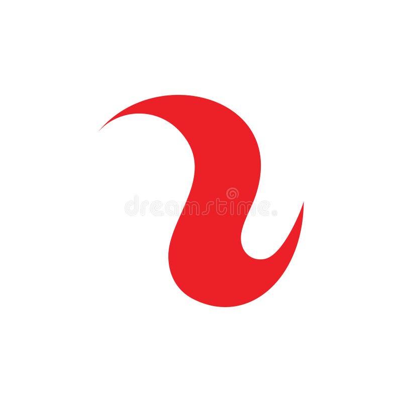 Logotipo geom?trico de la llama del fuego de las curvas simples abstractas de la letra r libre illustration Logotipo geom?trico de la llama del fuego de las curvas simples abstractas de la letra r libre illustration