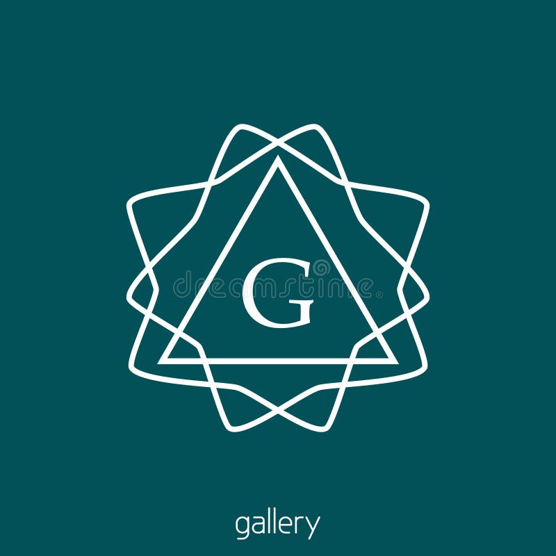 Logotipo linear con la letra G Monograma del inconformista stock de ilustración Logotipo linear con la letra G Monograma del inconformista stock de ilustración
