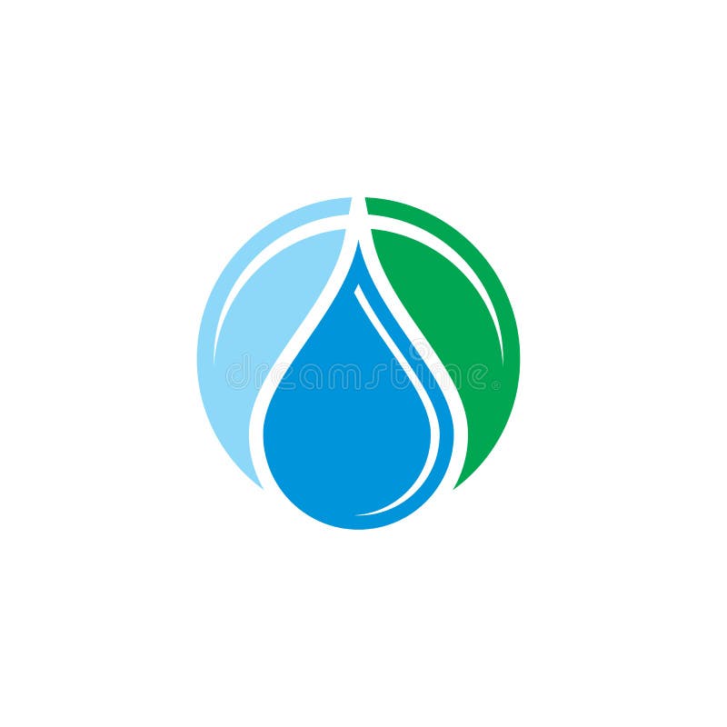 Logotipo líquido do eco da gota da água ilustração stock Logotipo líquido do eco da gota da água ilustração stock