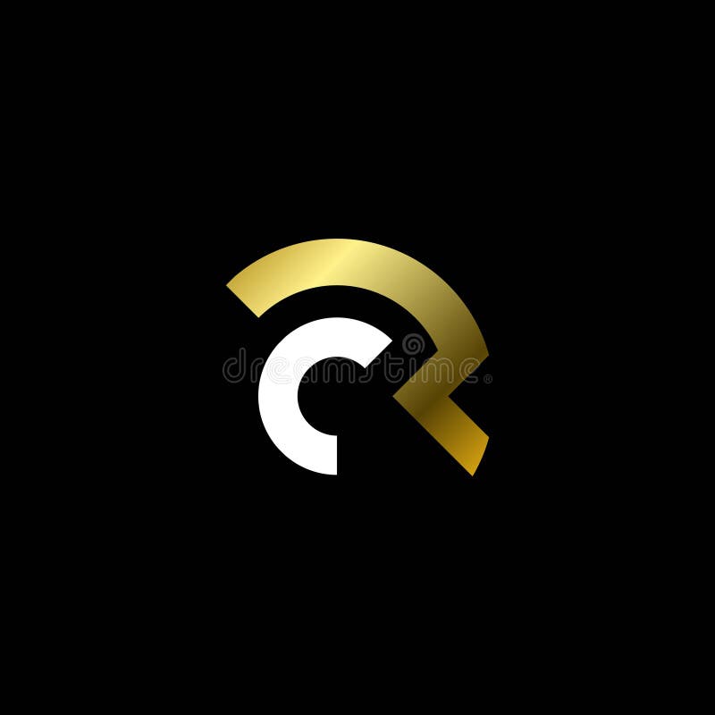 Logotipo monograma luxo - letra rc cr