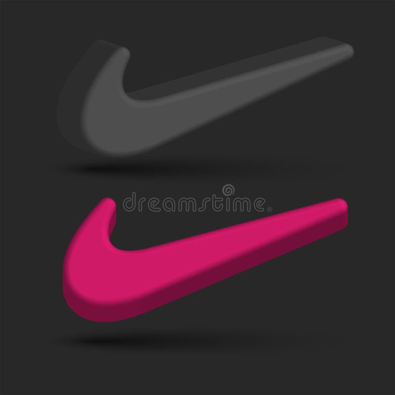 Satisfacer Tener cuidado recuperación Logotipo Nike 3d Formas Conjunto De Conceptos Empresa Deportiva Lotipos De  Color Negro Y Rosa Fotografía editorial - Ilustración de negocios, nuevo:  224816272