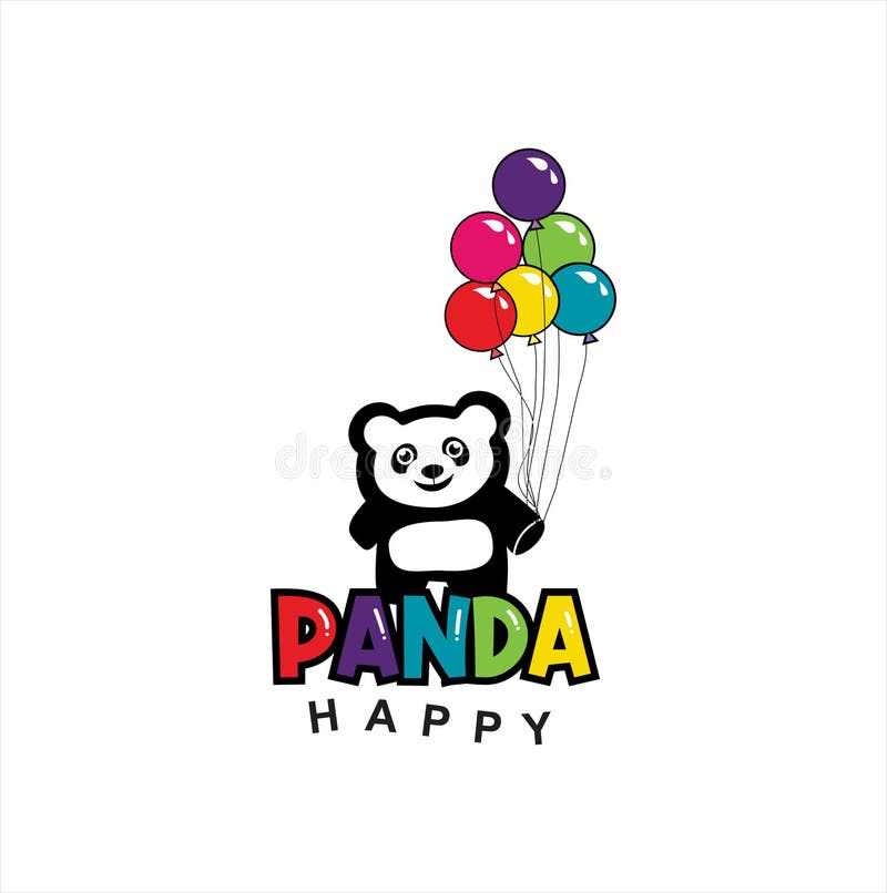 Panda com logotipo de desenho em balão - TemplateMonster