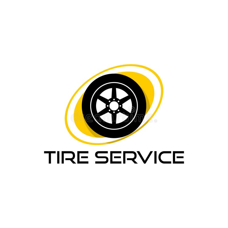 Logotipo para el servicio del neum?tico, icono del servicio del neum?tico stock de ilustración Logotipo para el servicio del neum?tico, icono del servicio del neum?tico stock de ilustración