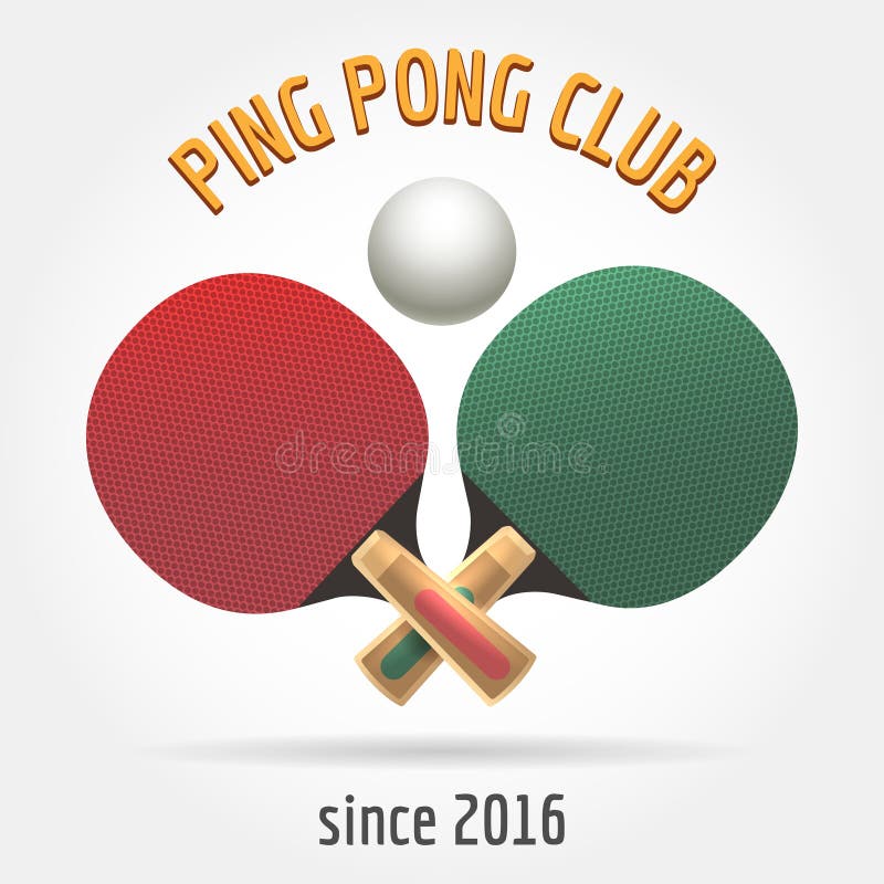 Logotipo retro de los tenis de mesa libre illustration