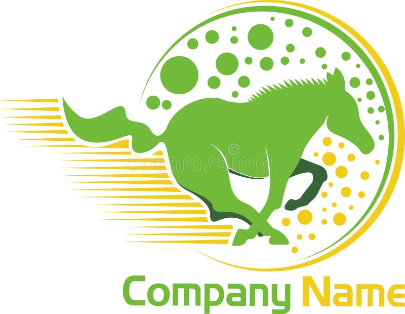 Logotipo running do cavalo ilustração do vetor Logotipo running do cavalo ilustração do vetor