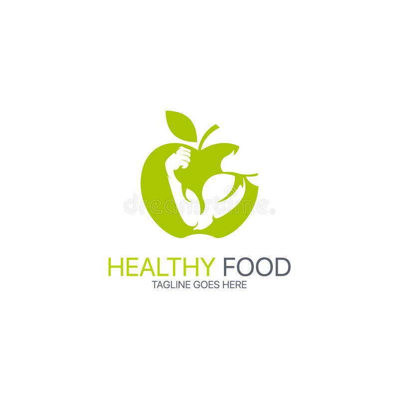 Logotipo saudável do alimento ilustração royalty free Logotipo saudável do alimento ilustração royalty free
