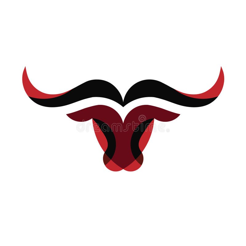 Logotipo simples abstrato do vetor da cabeça de Bull ilustração do vetor Logotipo simples abstrato do vetor da cabeça de Bull ilustração do vetor