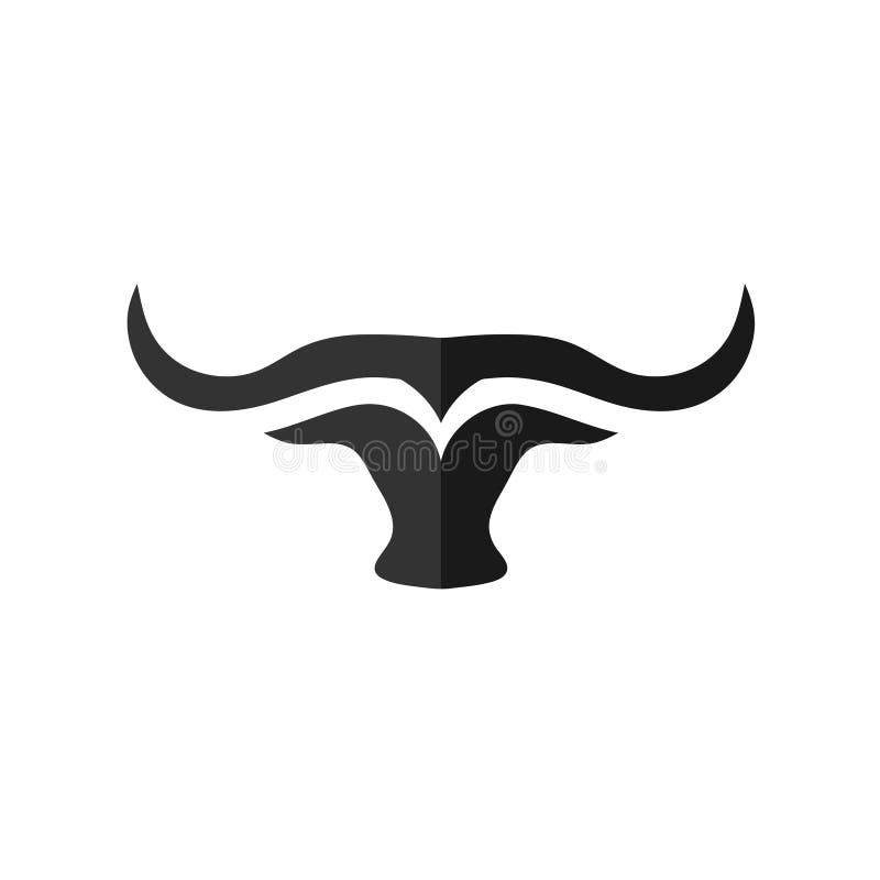 Logotipo simples abstrato do vetor da cabeça de Bull ilustração stock Logotipo simples abstrato do vetor da cabeça de Bull ilustração stock