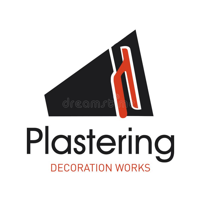 Vector logo of finishing company on plaster. Vector logo of finishing company on plaster