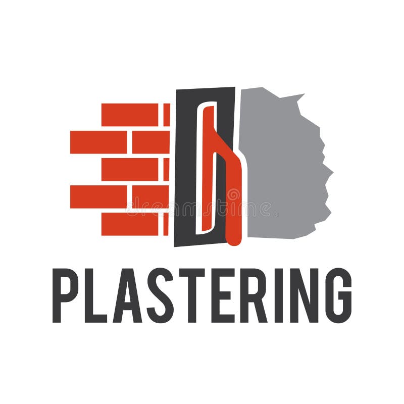 Vector logo of finishing company on plaster. Vector logo of finishing company on plaster