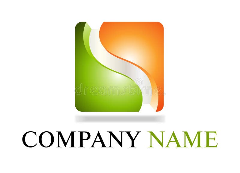 Logotipo verde & alaranjado ilustração royalty free Logotipo verde & alaranjado ilustração royalty free