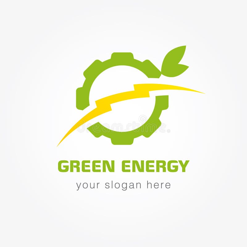 Logotipo verde de la compañía de la energía ilustración del vector Logotipo verde de la compañía de la energía ilustración del vector