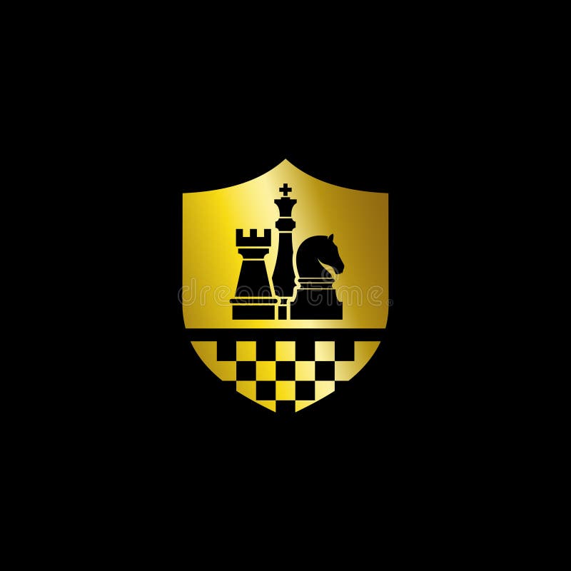 design de vetor de logotipo de xadrez e cavalo 15633099 Vetor no