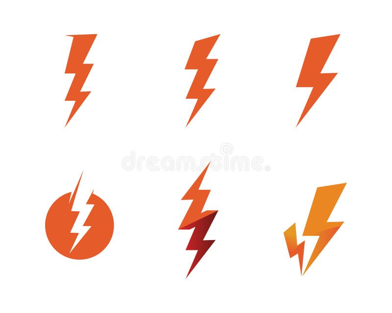 Logotipo y s? mbolos el? ctricos del icono del rel? mpago del vector libre illustration