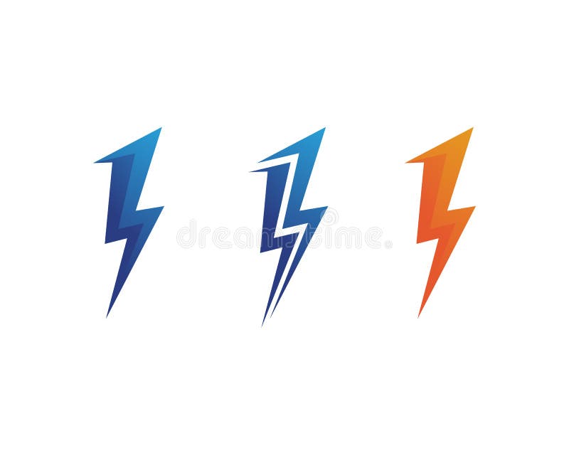 Logotipo y s? mbolos el? ctricos del icono del rel? mpago del vector ilustración del vector
