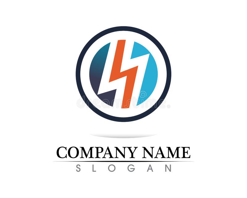 Logotipo y s? mbolos el? ctricos del icono del rel? mpago del vector stock de ilustración