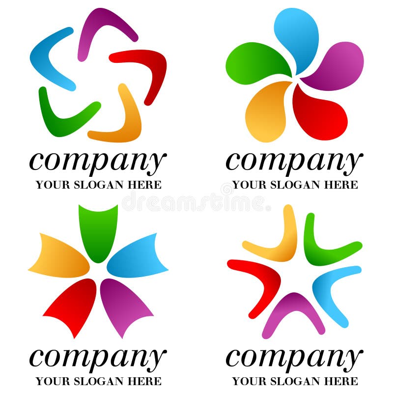 Logotipos abstratos do negócio ajustados [1]