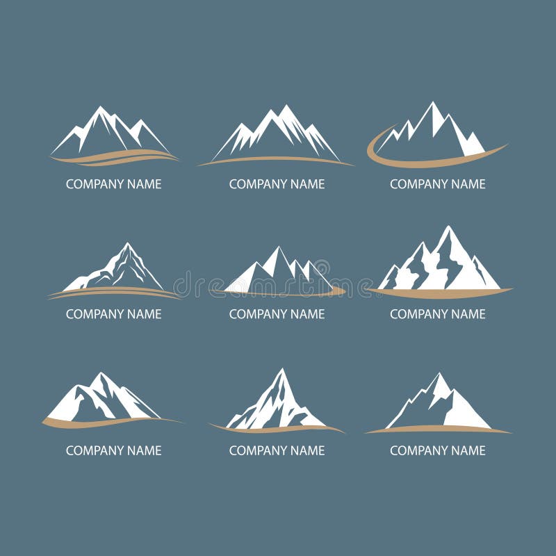 Logotipos da montanha ilustração do vetor Logotipos da montanha ilustração do vetor