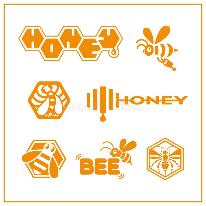 Logotipos de la abeja de la miel