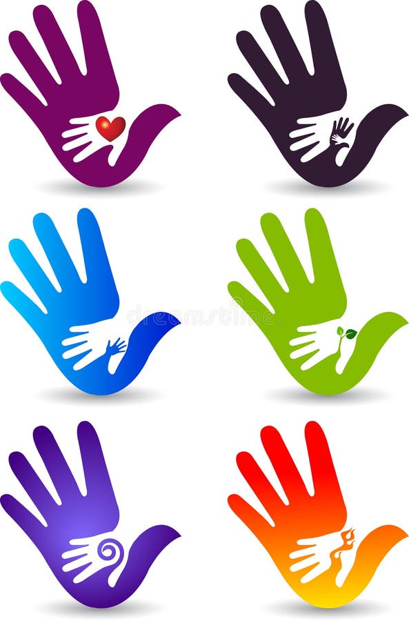 Logotipos de la colección de la mano stock de ilustración Logotipos de la colección de la mano stock de ilustración