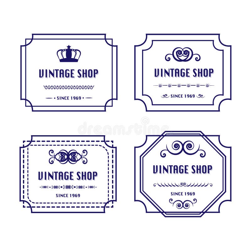 4 logotipos del vintage libre illustration 4 logotipos del vintage libre illustration