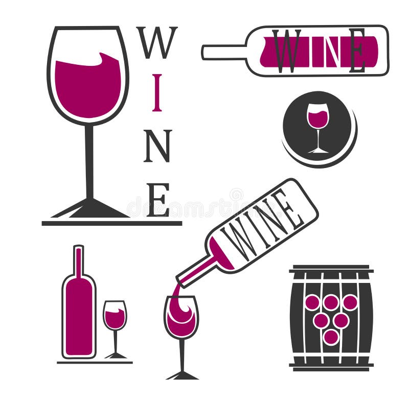 Logotipos do vinho ilustração do vetor Logotipos do vinho ilustração do vetor