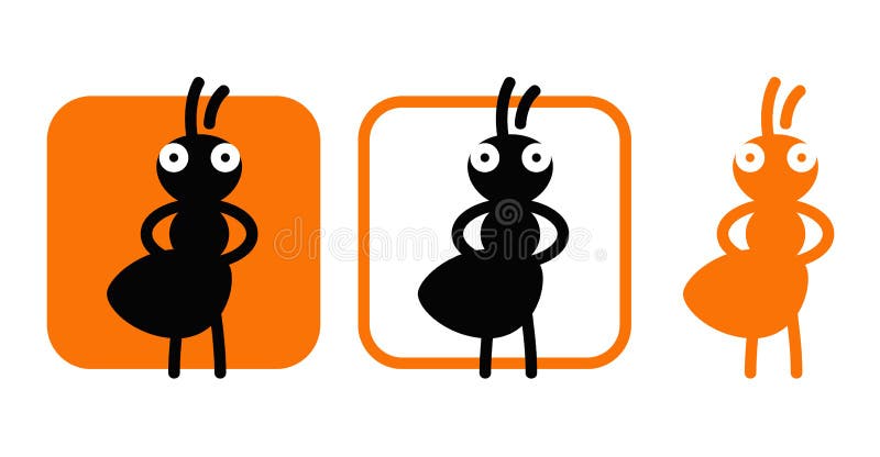 Logotyp En grafisk återgivning av en säker termit stock illustrationer