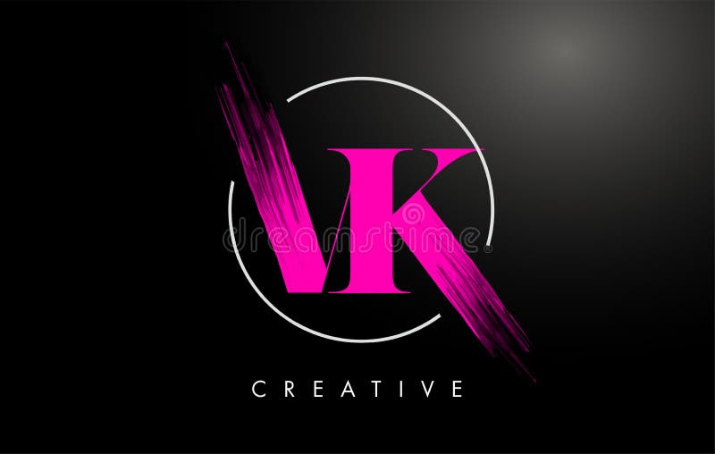 Bokstav Logo Design For Vk V K Vektor Illustrationer Illustration Av Initial Ide