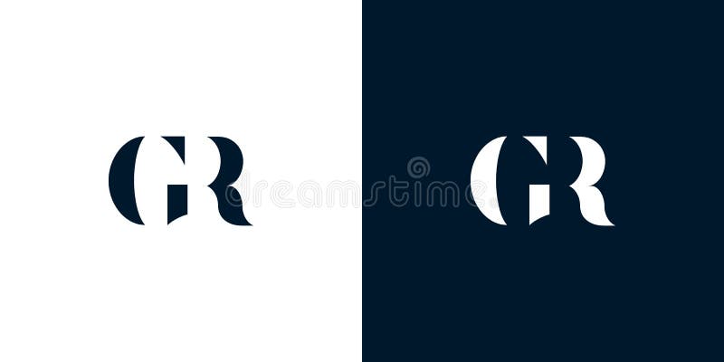 Logotyp för abstrakt bokstav gr