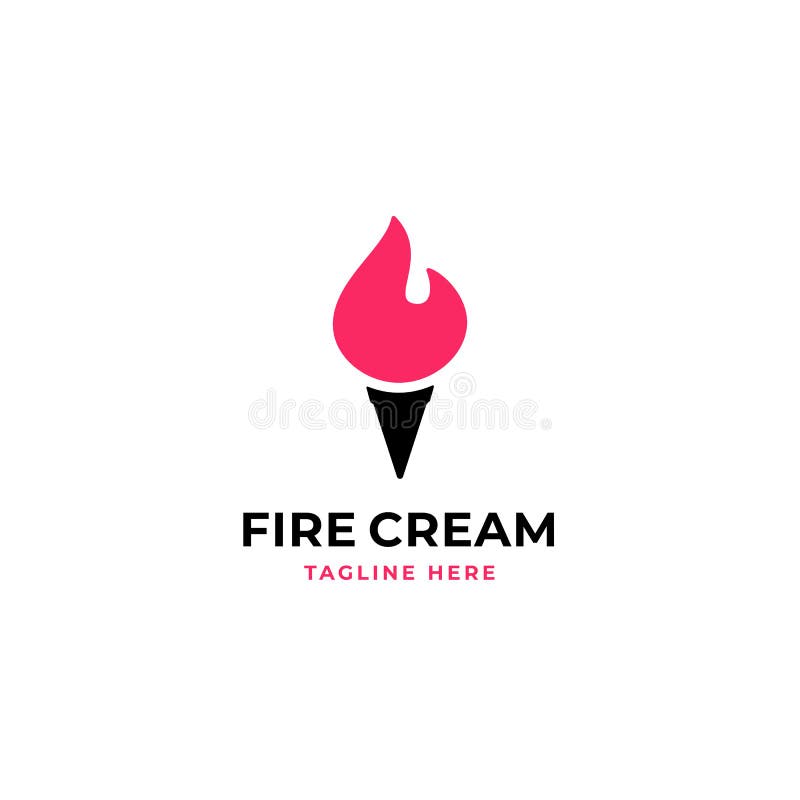 Logotyp för brandskyddsvektor flamma med konillustration vektor illustrationer Logotyp för brandskyddsvektor flamma med konillustration vektor illustrationer