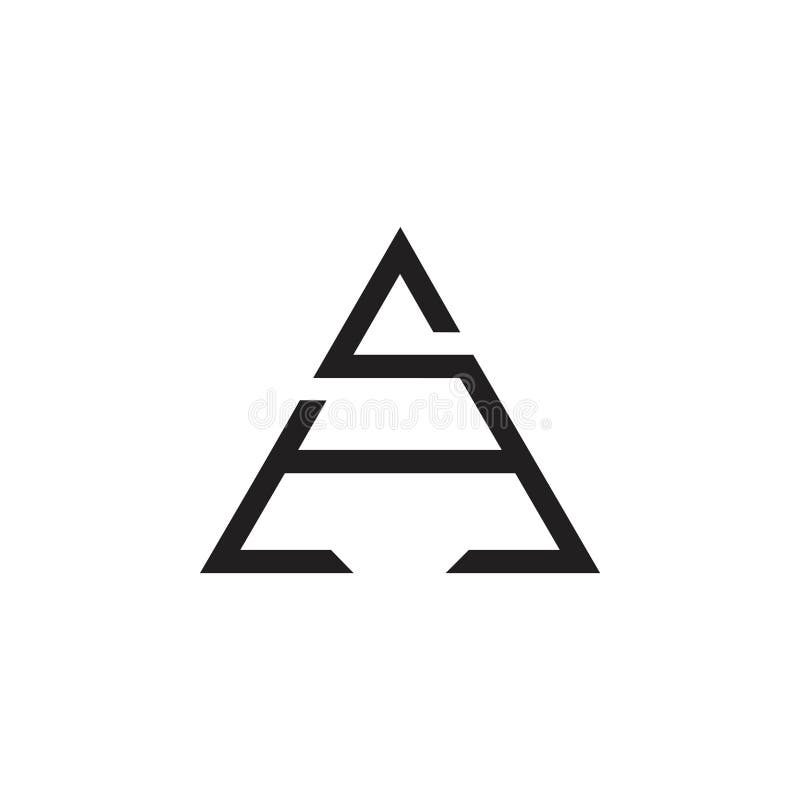 Logotyp för den geometriska linjen i bokstaven sa