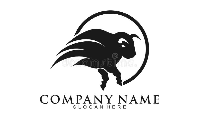 Logotyp för elegant tjur-symbol royaltyfri illustrationer