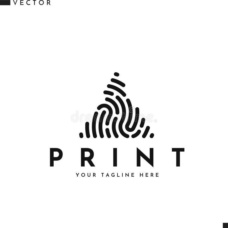 Logotyp för fingeravtryck. abstrakt tecken vektor illustrationer