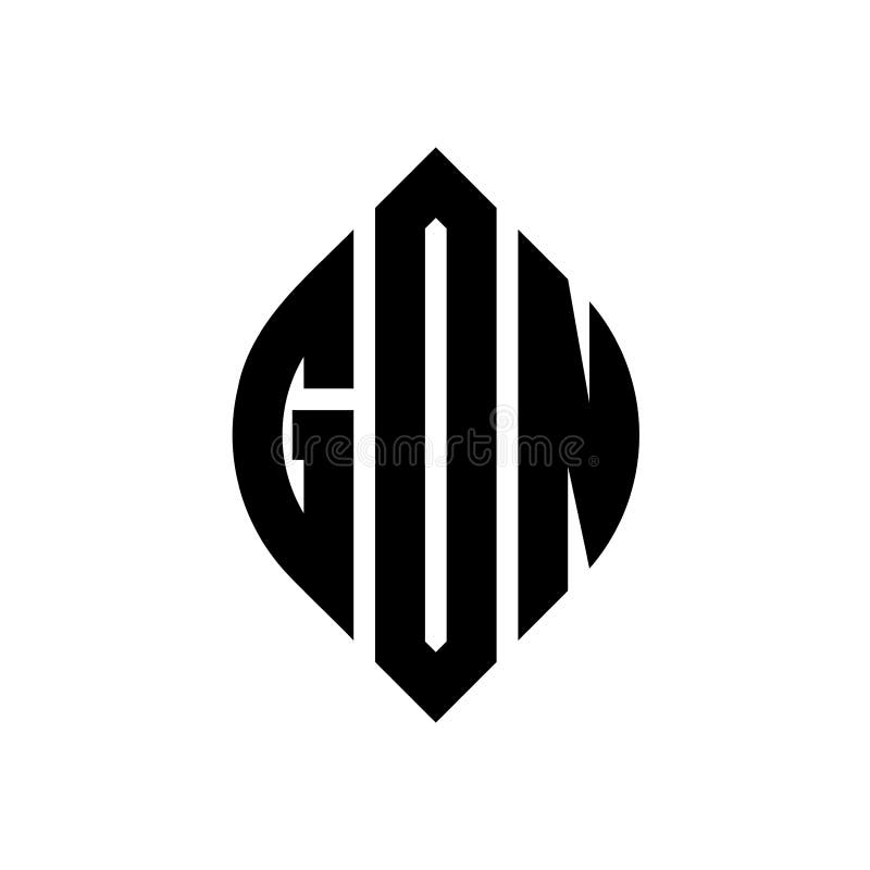 Logotyp för jokertecken med cirkel- och ellipsform. gonellipsbrev med typografiskt format. de tre initiativen formulär a