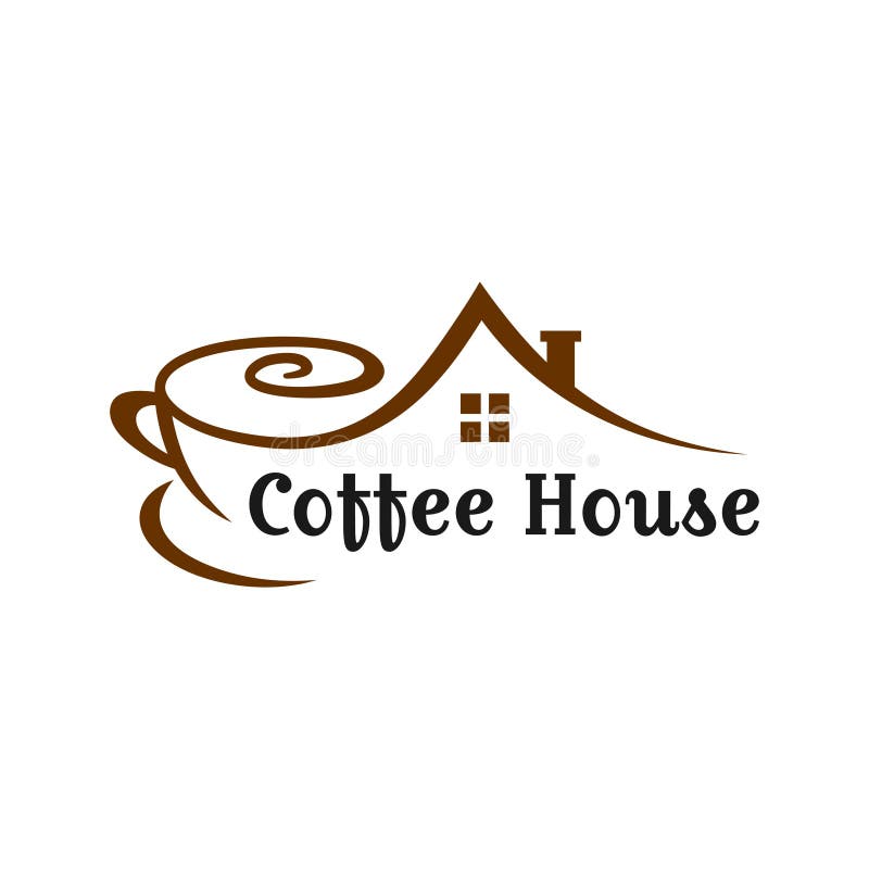 Logotyp för kaffehus royaltyfri illustrationer