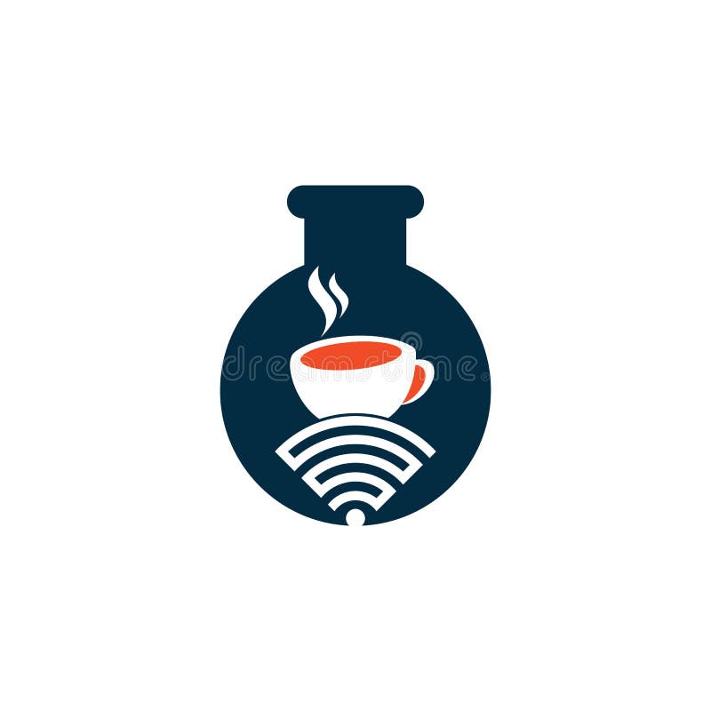 Logotyp för utformning av kaffepivabattform. vektor illustrationer
